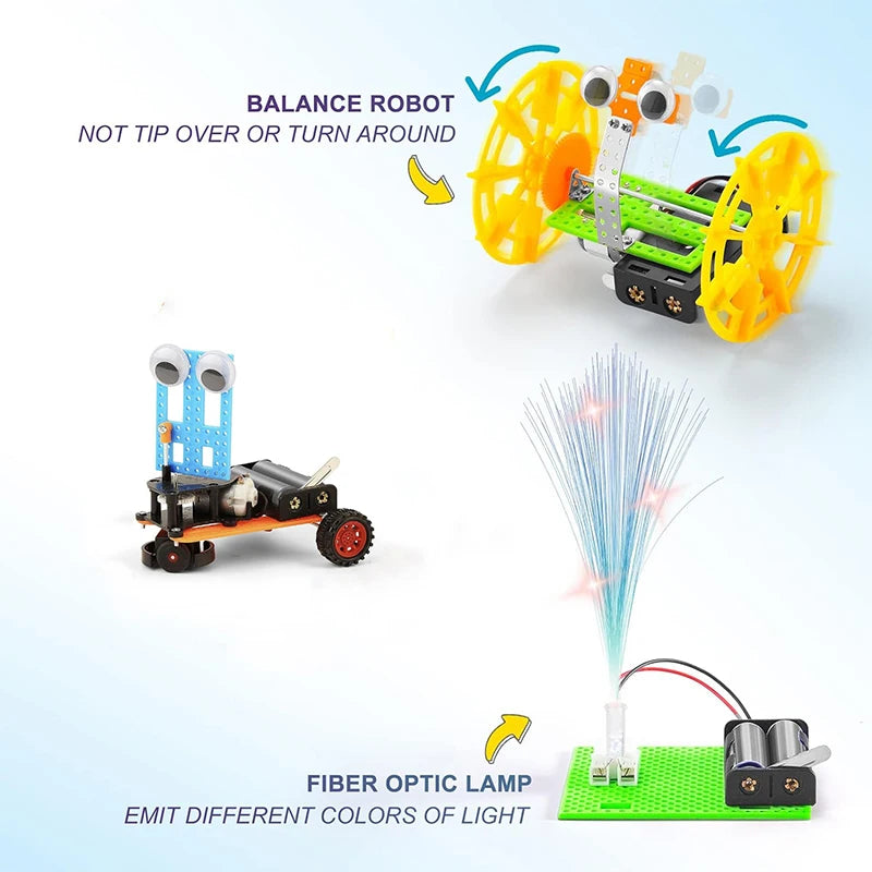 6-in-1 STEM Robot Building Kit - DIY Science Experiment & Educational Construction Toy for Kids