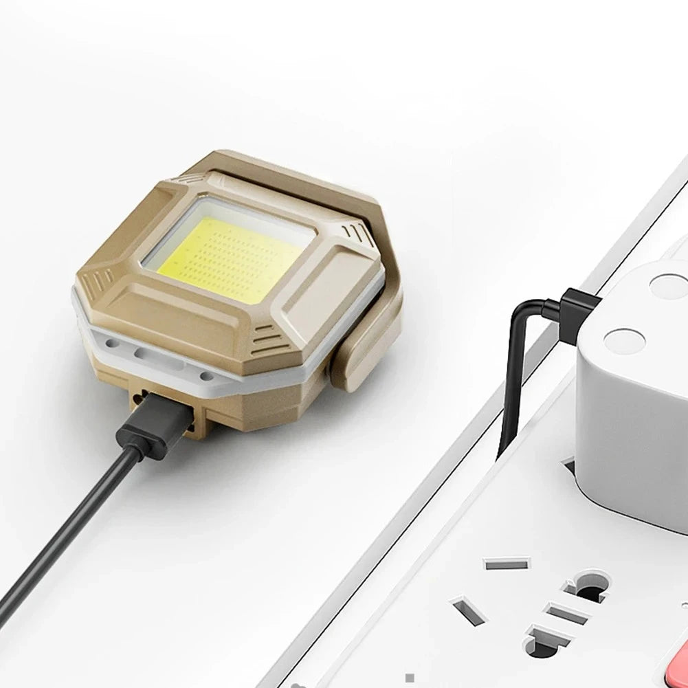 Rechargeable COB LED Work Light - Magnetic Waterproof Inspection Lamp for Repairs, Workshops & Emergencies
