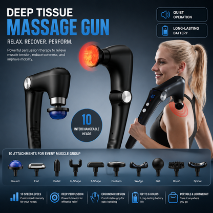 Fascia Massage Gun with Extension Handle