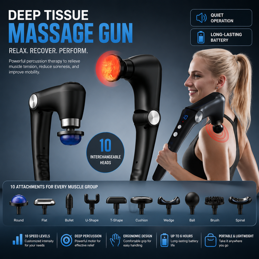 Fascia Massage Gun with Extension Handle