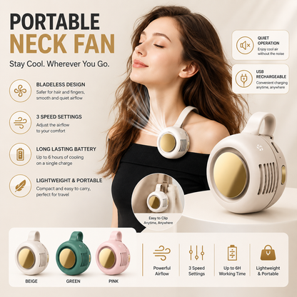 Mini Bladeless Clip-On Portable Fan
