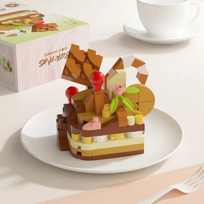 DIY Kids Cake Party Building Block Set - Creative Educational Construction Toy for Family Fun