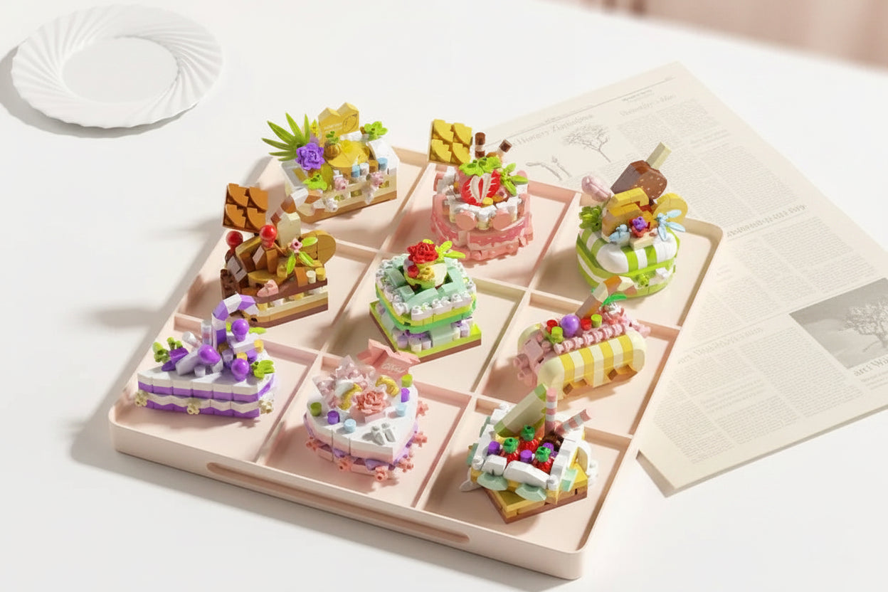 DIY Kids Cake Party Building Block Set - Creative Educational Construction Toy for Family Fun