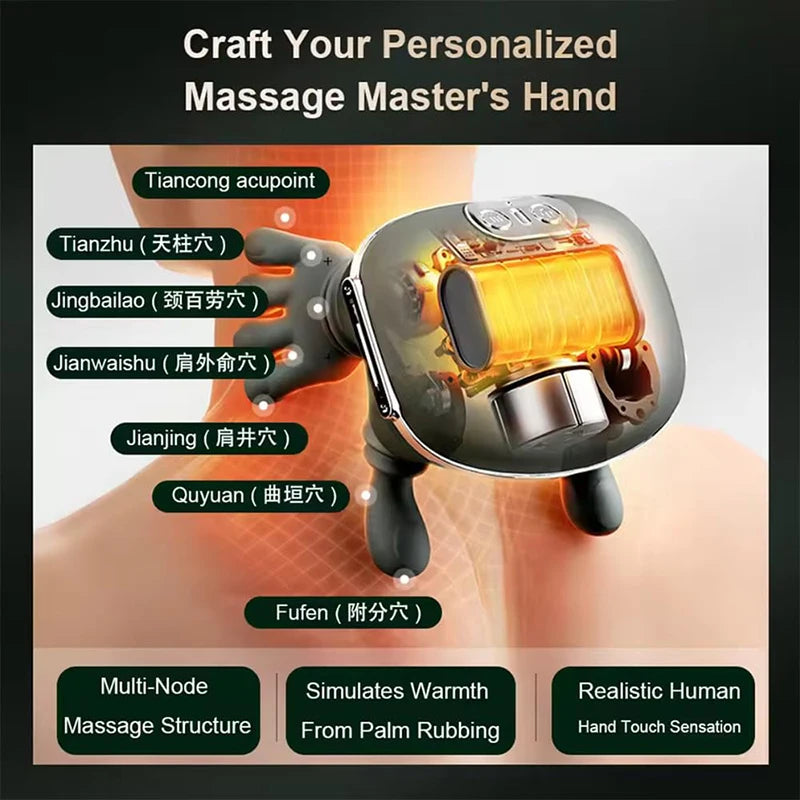 Bionic Neck & Shoulder Massager - 3 Level Kneading Massage Pillow for Neck, Back, Waist & Leg Relief