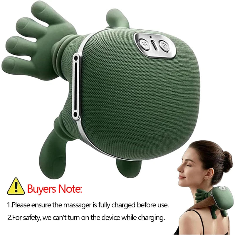 Bionic Neck & Shoulder Massager - 3 Level Kneading Massage Pillow for Neck, Back, Waist & Leg Relief