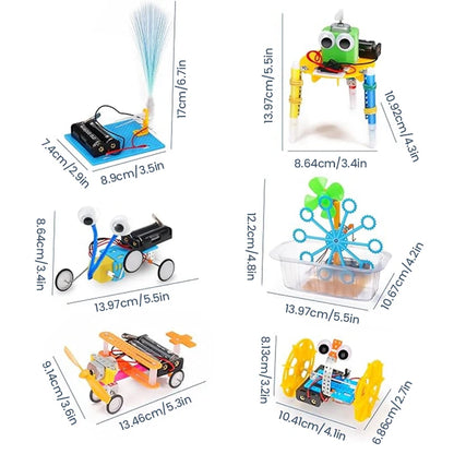 6-in-1 STEM Robot Building Kit - DIY Science Experiment & Educational Construction Toy for Kids