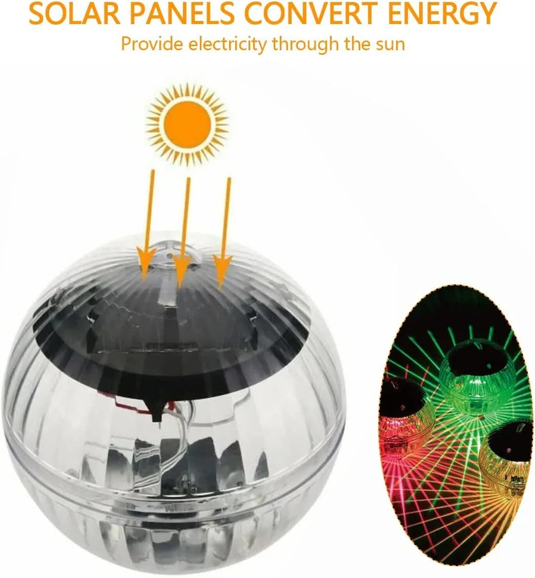 Solar Floating Pool Lights - Waterproof Color Changing LED Water Lamps for Pools, Ponds & Gardens
