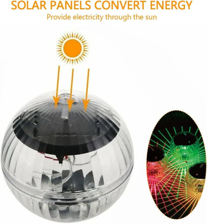 Solar Floating Pool Lights - Waterproof Color Changing LED Water Lamps for Pools, Ponds & Gardens
