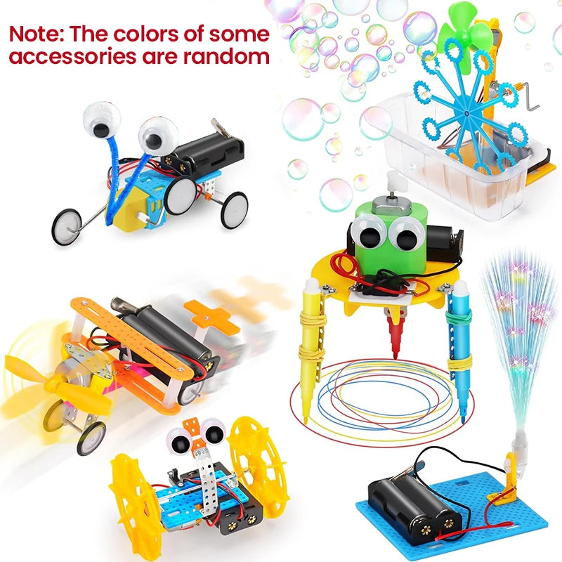 6-in-1 STEM Robot Building Kit - DIY Science Experiment & Educational Construction Toy for Kids