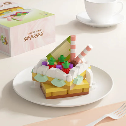 DIY Kids Cake Party Building Block Set - Creative Educational Construction Toy for Family Fun