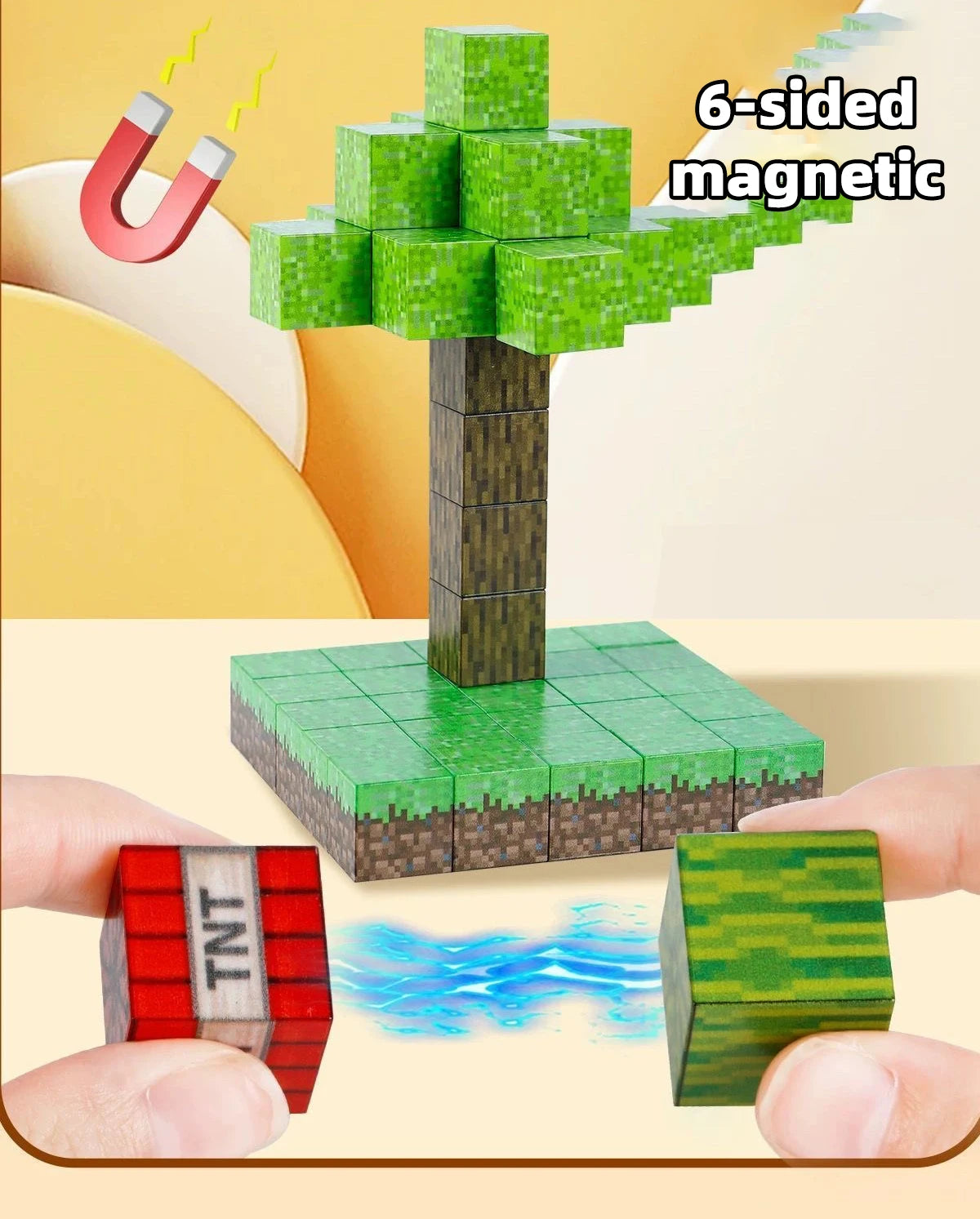 Magnetic Building Block Storage Box Set - DIY Construction Toy & Creative Assembly Kit for Kids