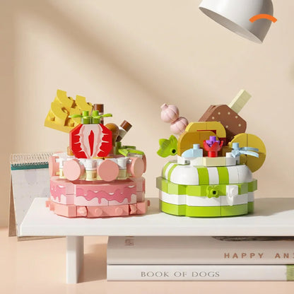 DIY Kids Cake Party Building Block Set - Creative Educational Construction Toy for Family Fun