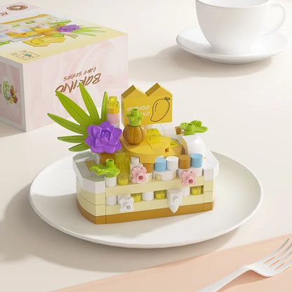 DIY Kids Cake Party Building Block Set - Creative Educational Construction Toy for Family Fun