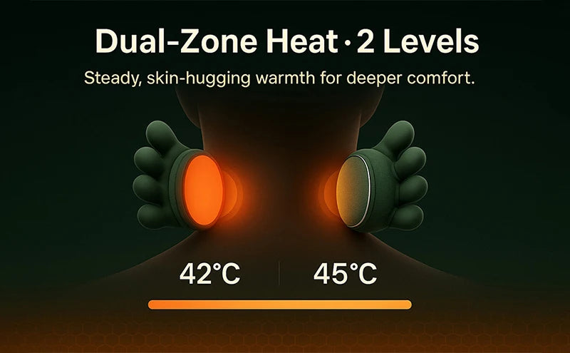 Bionic Neck & Shoulder Massager - 3 Level Kneading Massage Pillow for Neck, Back, Waist & Leg Relief
