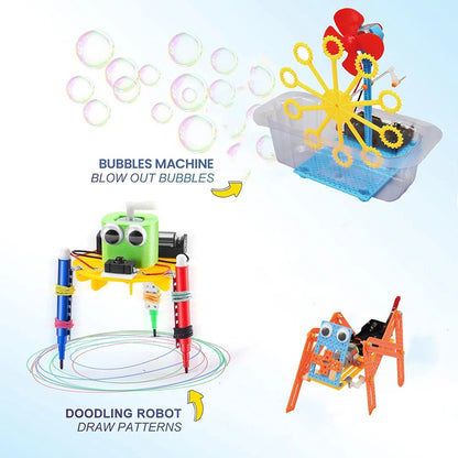 6-in-1 STEM Robot Building Kit - DIY Science Experiment & Educational Construction Toy for Kids